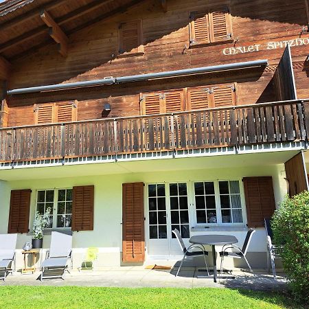 Chalet Spitzhorn - Your Peak Getaway - Private Terrasse & Gratis Parkplatz Gsteig Exteriör bild