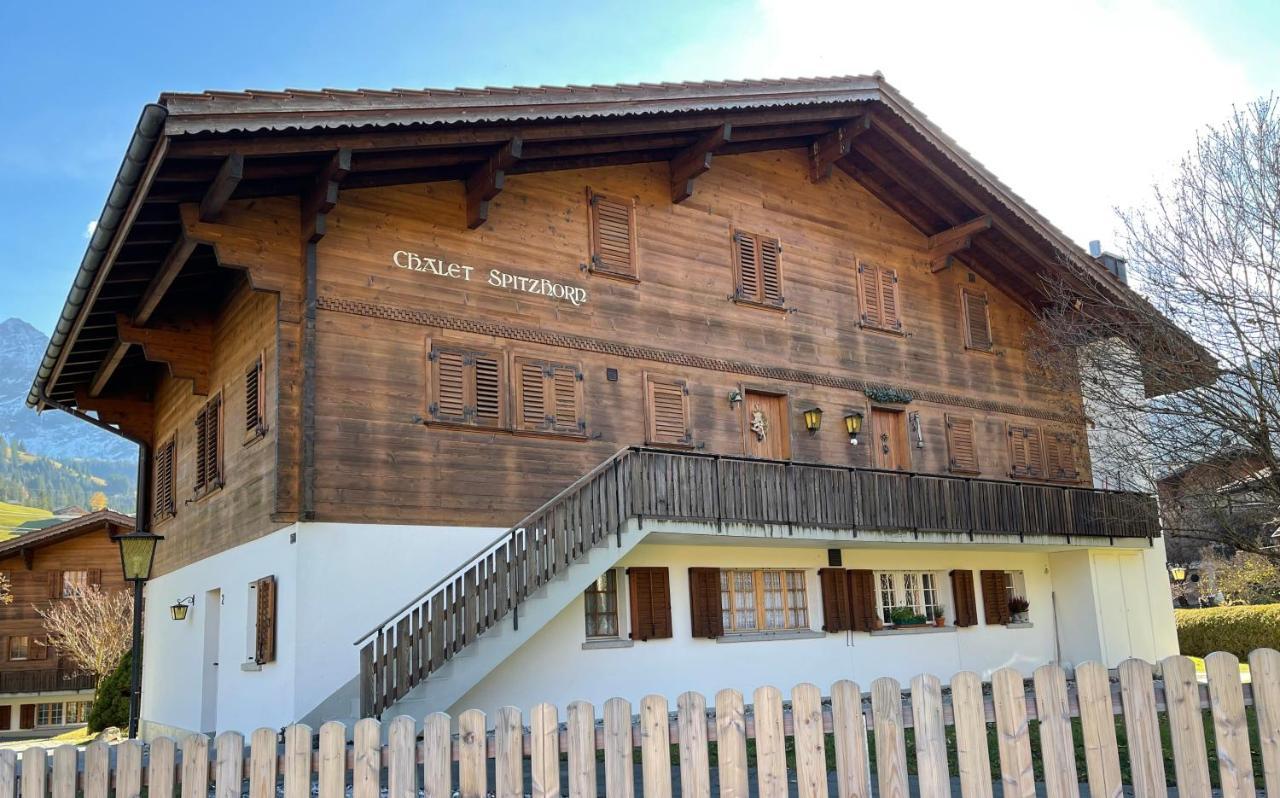 Chalet Spitzhorn - Your Peak Getaway - Private Terrasse & Gratis Parkplatz Gsteig Exteriör bild